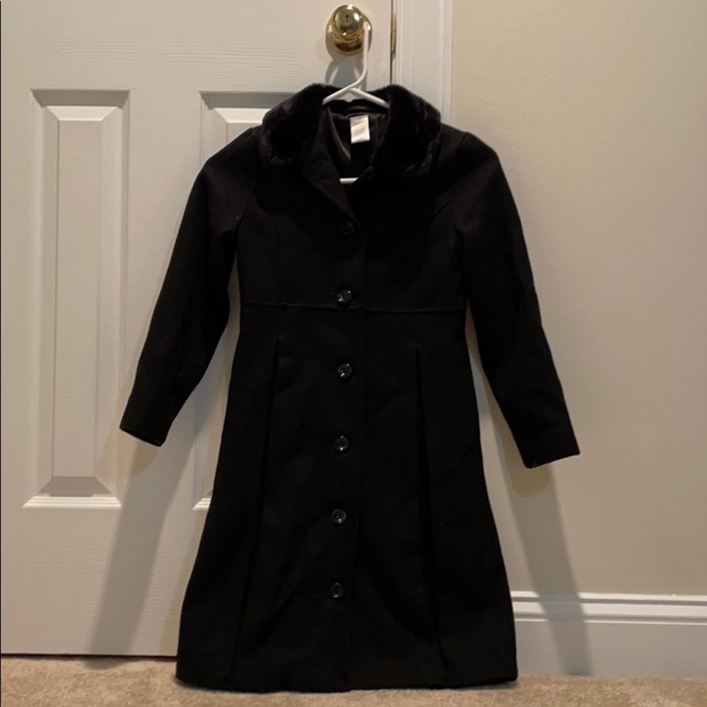 Girls Black pea coat